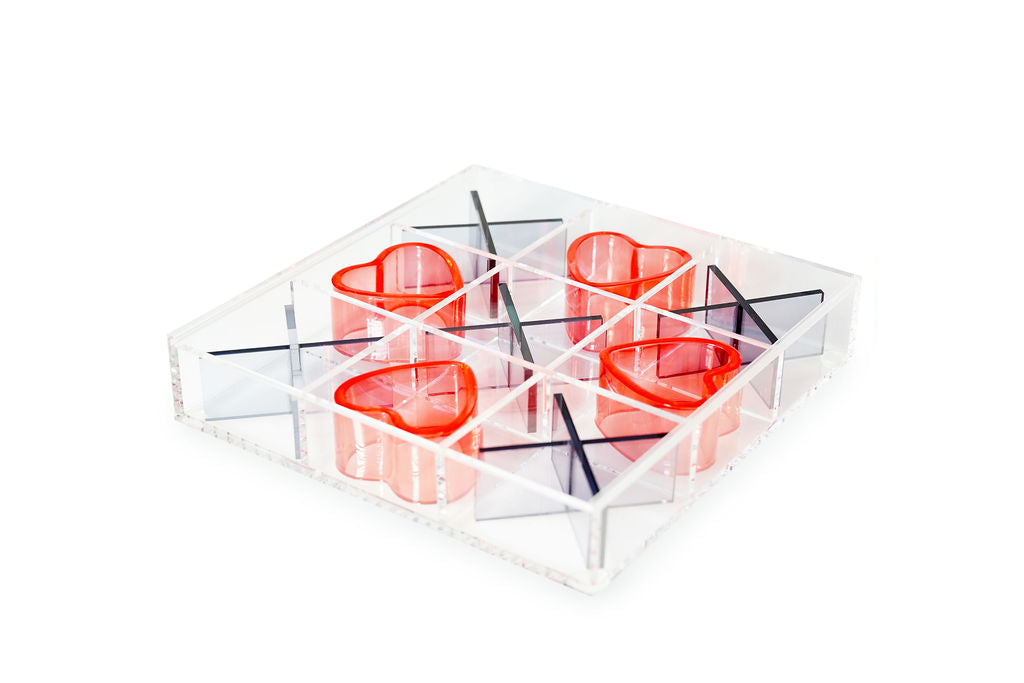 Tic Tac Toe Hearts en acrílico — LukiHome